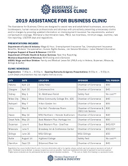 2019 ABC Clinic Registration Table Preview