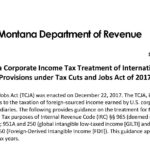Montana Corporate Income Tax Treatment of International Tax Provisions under Tax Cuts and Jobs Act of 2017 Memo Preview Image