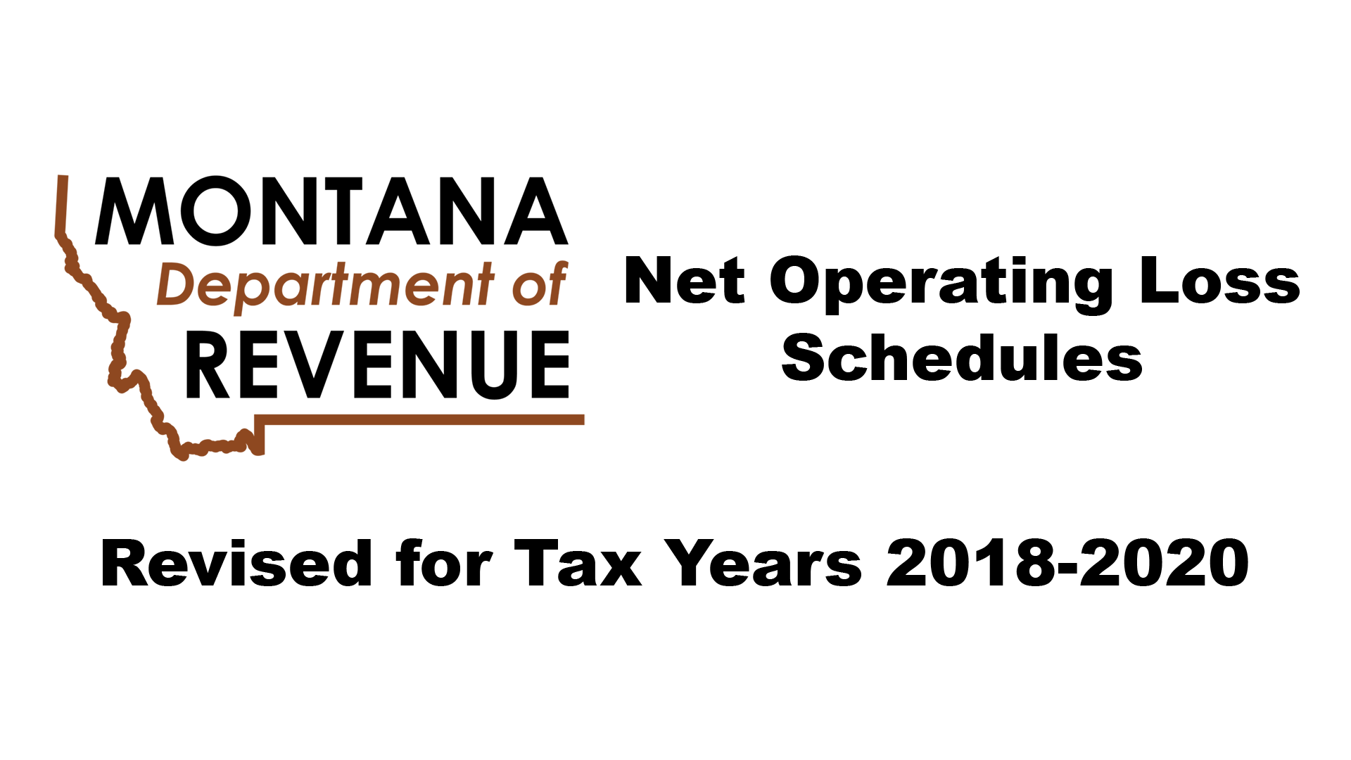 Revised Montana NOL Schedule for Tax Years 2018-2020