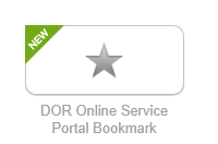 DOR Online Service Portal Bookmark Button