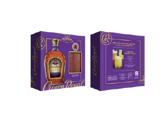 24 CROWN ROYAL DELUXE W/GLASS FLASK