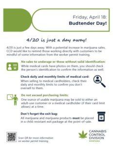 Bud Tender day poster preview for April 18
