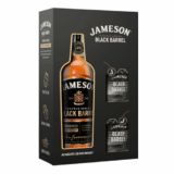 25 JAMESON BLK BRL W/2-TUMBLER GLASSES